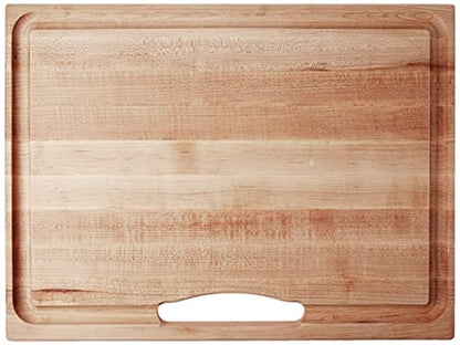  Lock PM2418225-P Newton Prep Master Maple Wood Reversible Cutting Board With Juice Groove And Pan, 24 Inches X 18 Inches X 2.25 Inches