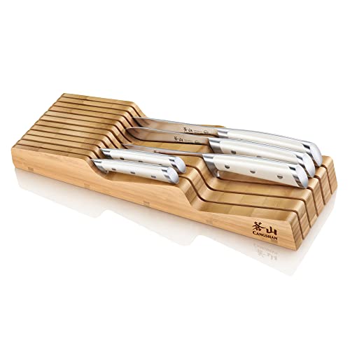  S1 Series 1023022 German Steel Forged 5-Piece Knife Set With Bamboo In Drawer Knife Block