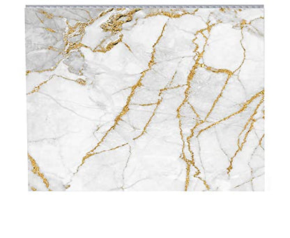  Pesach Counter Covers | Marble Printed Passover Counter Tops | Corrugated Plastic Easy To Cut Waterproof Counter And Table Tops | Perfect For Passover (White/Gold Marble)