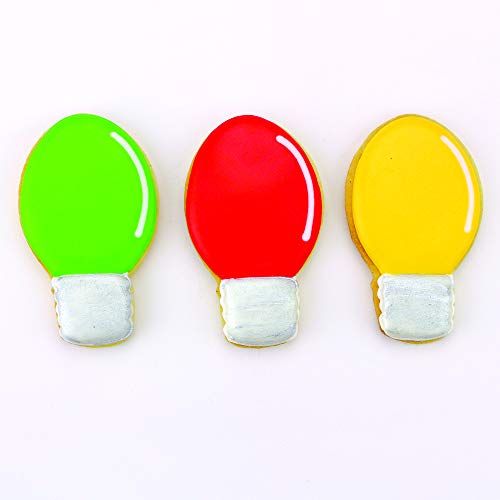  Hristmas Lights/Light Bulb Cookie Cutter, 3.25", Made In USA By Ann Clark
