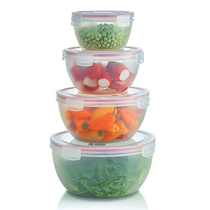  Biokips Mixing Bowls With Lids Set – Multi-Use, Stackable Airtight Food Storage Containers – BPA-Free Salad Bowls With Lids – Microwave & Dishwasher Safe Meal Prep Container Set Of 4