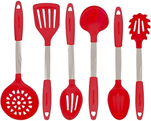  24-Piece Black Stainless Steel & Silicone Cooking Utensil Set, Heat-Resistant Cooking Utensils, Non-Scratching Kitchen Cooking Utensils, Includes A Bonus Recipe E-Book