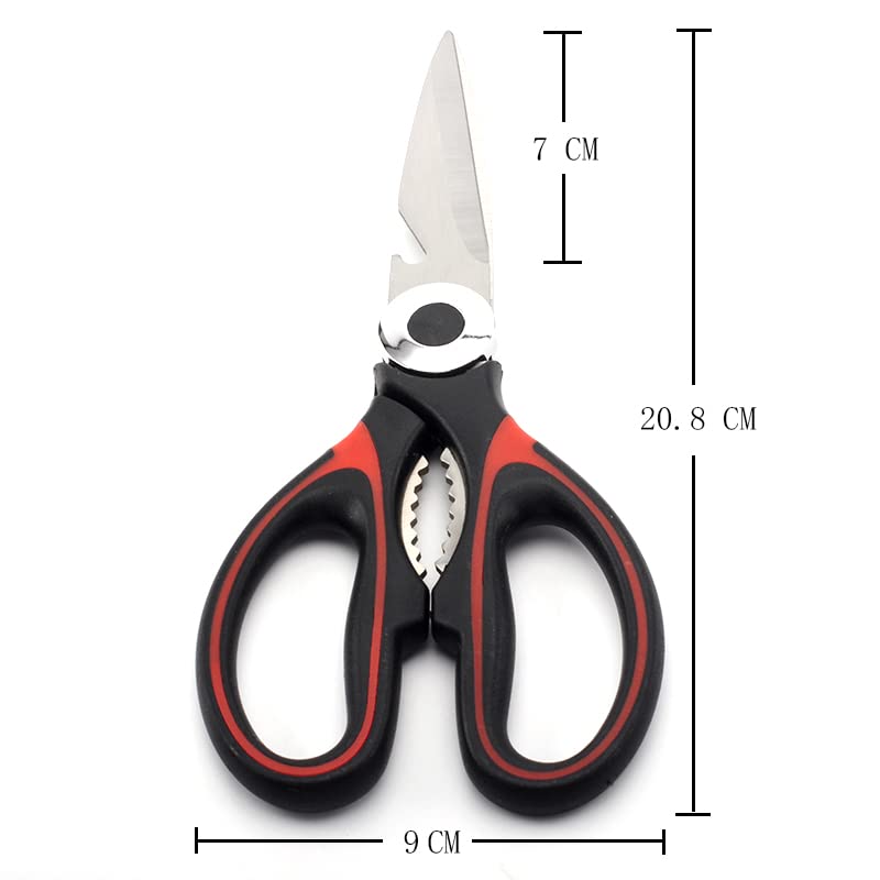 GENERIC (2-pack) Multi-Purpose Stainless-Steel Large Cooking Shears For Food Prep, Grilling & Serving