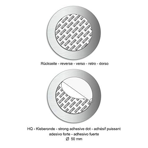  Door Sign I Stainless Steel I Self-Adhesive I Cloakroom I Size: Ø 2.95 Inch I No.8500