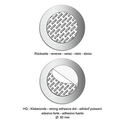  Door Sign I Stainless Steel I Self-Adhesive I Cloakroom I Size: Ø 2.95 Inch I No.8500