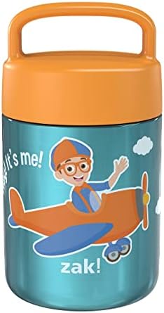  Kids' Vacuum Insulated Stainless Steel Food Jar With Carry Handle, Thermal Container For Travel Meals And Lunch On The Go, 12 Oz, Lilo And Stitch