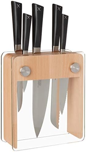  Züm 6-Piece Forged Block Set, Stainless Steel/Glass