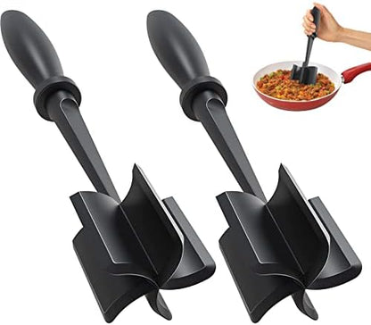  Eat Chopper, Heat Resistant Meat Masher For Ground Beef, Hamburger Meat, 5 Curve Blade Hamburger Chopper, Ground Meat Smasher Ground Beef Chopper, Mix And Chop Kitchen Tool & Meat Browning Utensil