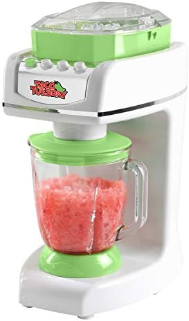  Taco Tuesday 56-Oz. Margarita & Slush Maker, Shave, Blend, And Shave-Blend Settings, Water Drip Reservoir And Cord Storage Included, White/Lime Green
