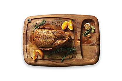  Kansas City Carving Board With Juice Channels, 22 X 15 X 2.5 Inches, Acacia Wood