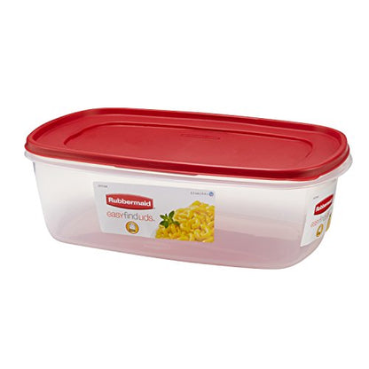Rubbermaid Easy Find Lids Food Storage Container, 2.5 Gallon, Racer Red
