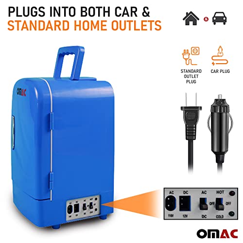  Mini Fridge 4 Liter AC/DC Power Portable Thermoelectric Cooler And Warmer Personal Refrigerators 12V Blue | Small Freezer For Skincare Beverage Food Cosmetics Camping Home Dorm Office And Car