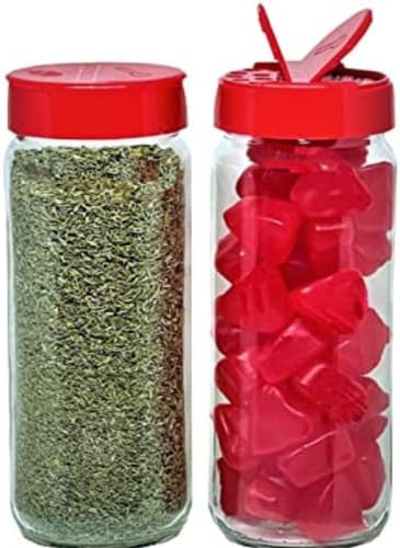  BBQ Rub Spice Shakers - Grill Accessories - Spice Jars 16 Oz For Organic Home Made Rubs, Celtic Sea Salt, Smoked Paprika, Pop Corn Seasoning, Everything Bagel Seasoning And More