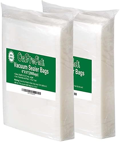  200 Pint 6" X 10" Vacuum Sealer Bags With BPA Free And Heavy Duty, Vacuum Seal Food Sealer Bags,Great For Food Storage Vaccume Sealer PreCut Bag