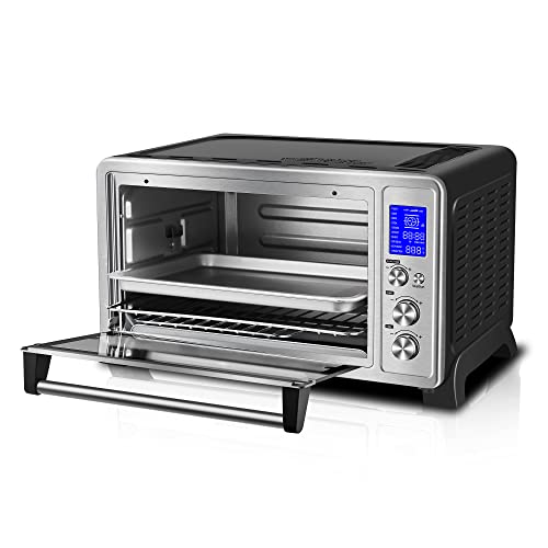 AC25CEW-SS Digital Toaster Oven + Toshiba EM131A5C-SS Microwave Oven With Smart Sensor