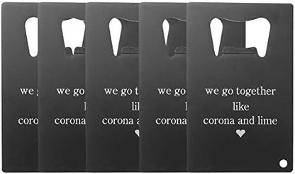  Bottle Opener, Yoption 10Pcs Stainless Steel Credit Card Size Beer Bottle Opener Cap For Wedding Party Groomsmen Bridesmaid Gifts
