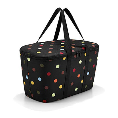  Reisenthel Coolerbag, Collapsible 20-Liter Insulated Tote With Zipper Closure, Dots