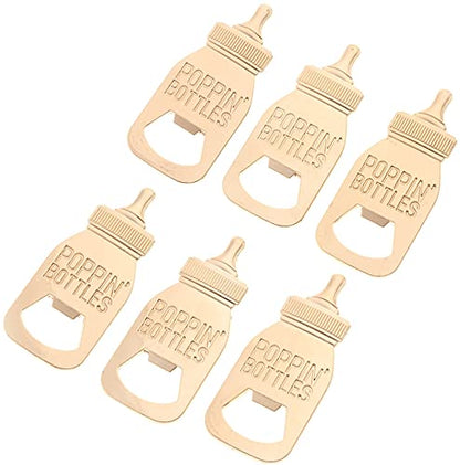  30 Pack Baby Shower And Gender Reveal Bottle Openers Party Favors Souvenirs For Guests With Gift Boxes For Boy And Girl Newborn (White - Baby Bottle, 30)