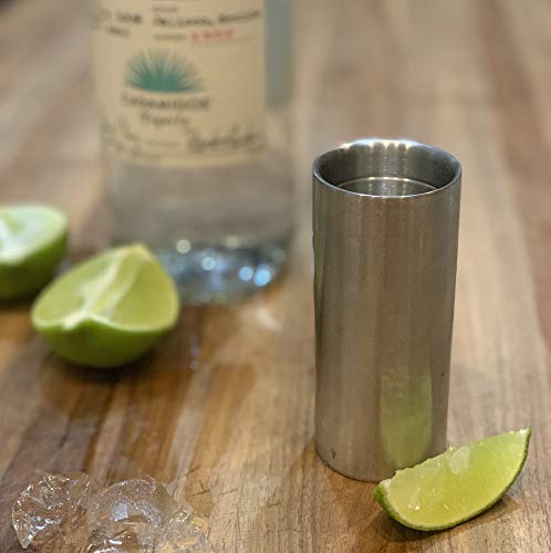  Outset Double Wall Cocktail Measuring Jigger 2 In 1, 1 Oz And 2 Oz, Stainless Steel