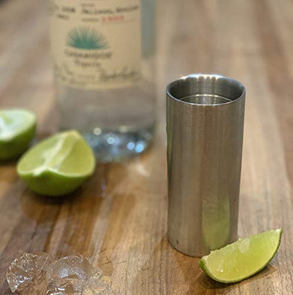  Outset Double Wall Cocktail Measuring Jigger 2 In 1, 1 Oz And 2 Oz, Stainless Steel