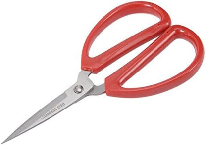  6 Inch Stainless Steel Scissor For Office Home Cutting, Straight Red Handle