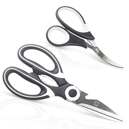  Kitchen Shears - Ultra Sharp Premium Heavy Duty Kitchen Shears And Multi Purpose Scissors Includes Seafood Scissors As A Bonus -Kitchen Heavy Duty Cooking Scissors