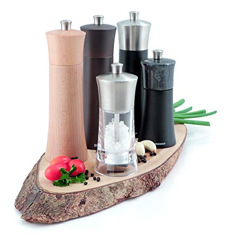  Torre Acrylic Salt Mill With Stainless Steel Top, 15cm/6",