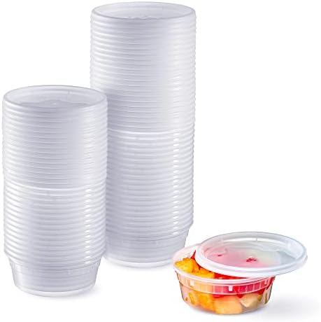  16 Oz. Plastic Deli Food Storage Containers With Airtight Lids [48 Sets]