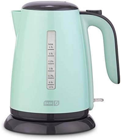 Dash Ash Easy Electric Kettle + Water Heater With With Rapid Boil, Cool Touch Handle, Cordless Carafe + Auto Shut Off For Coffee, Tea, Espresso & More, 57 Oz. / 1.7L - Aqua