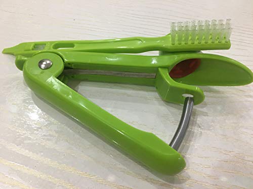  Cherry Pitter Tool, Cherry Corer Seed Remover Heavy-Duty Space-Saving Lock With Multipurpose Cleaning Brush For Make Fresh Cherry Dishes, Cherries Pie,Jam Cocktail (Green,2 PCS)