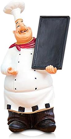  Resin Decorative Ornaments,Kitchen Decor,Cook Statue,French Chef Figurines With Toothpick Holder