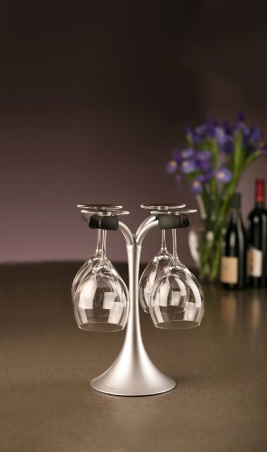  Architec AirDry Wine Glass Drying Rack, No-Tip Design Holds 4 Glasses