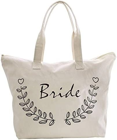  ELEGANTPARK Bridal Shower Gifts For Bride Bag Bride To Be Gifts Honeymoon Gifts For Bride Wedding Enagagement Gifts Graduation Gifts And So The Adventure Begins Tote With Zipper And Pocket Canvas