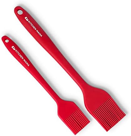  Silicone Basting Pastry Brush: Set Of 2 Heat Resistant Basting Brushes For Baking, Grilling, Cooking And Spreading Oil, Butter, BBQ Sauce, Or Marinade. Dishwasher Safe(Metal Grey)