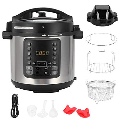  Pressure Cooker Air Fryer Combo 6L 2-in-1 Multifunctional Appointment Timing Kitchen Utensils High 60kpa Low 35kpa 125-400 5-60 Minutes