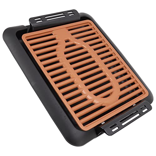  Healthy Electric Frying Pan Durable NonStick No Smoke Copper Large Electric Frying Pan Removable Tray Fast Heating For Party US Plug 125V