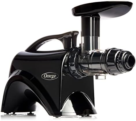 Omega Juicer NC900HBK19 Juice Extractor And Nutrition System Slow Masticating Dual-Stage Extraction With Adjustable Settings, 150-Watt, Black