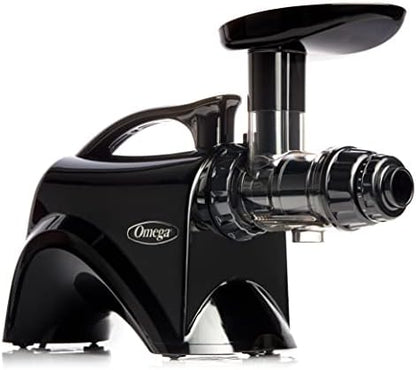 Omega Juicer NC900HBK19 Juice Extractor And Nutrition System Slow Masticating Dual-Stage Extraction With Adjustable Settings, 150-Watt, Black