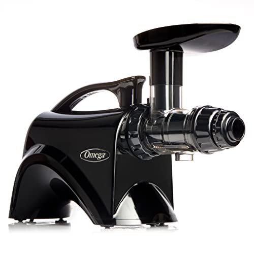 Omega Juicer NC900HBK19 Juice Extractor And Nutrition System Slow Masticating Dual-Stage Extraction With Adjustable Settings, 150-Watt, Black