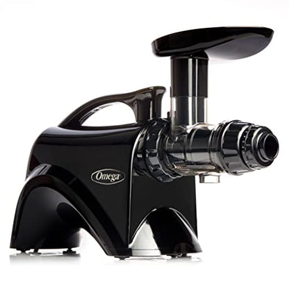 Omega Juicer NC900HBK19 Juice Extractor And Nutrition System Slow Masticating Dual-Stage Extraction With Adjustable Settings, 150-Watt, Black