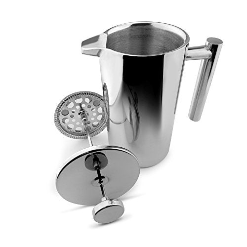  E CFD-03 Stainless Steel Cafetiere, Mirror, 3 Cup