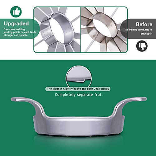  Heavy Duty Apple Slicer,Thickened Apple Cutter Upgraded Version 12-Blade Extra Large Apple Corer And Slicer,Sharp Stainless Steel Blade Suitable For Cutting Apples Up To 4 Inches