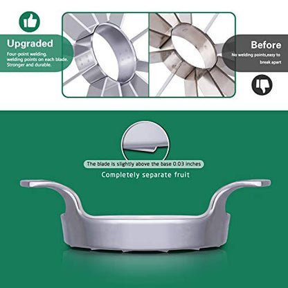  Heavy Duty Apple Slicer,Thickened Apple Cutter Upgraded Version 12-Blade Extra Large Apple Corer And Slicer,Sharp Stainless Steel Blade Suitable For Cutting Apples Up To 4 Inches