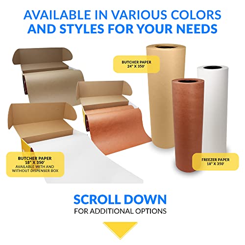  Made In USA | Bulk Value 18 In X 350 Ft (4200 In) Reli. Pink Butcher Paper Roll | Food Grade Peach Kraft Paper For BBQ | Butcher Paper For Smoking Meat | Unwaxed, Meat Wrapping, Meat Smoking (Pink)