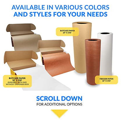  Made In USA | Bulk Value 18 In X 350 Ft (4200 In) Reli. Pink Butcher Paper Roll | Food Grade Peach Kraft Paper For BBQ | Butcher Paper For Smoking Meat | Unwaxed, Meat Wrapping, Meat Smoking (Pink)