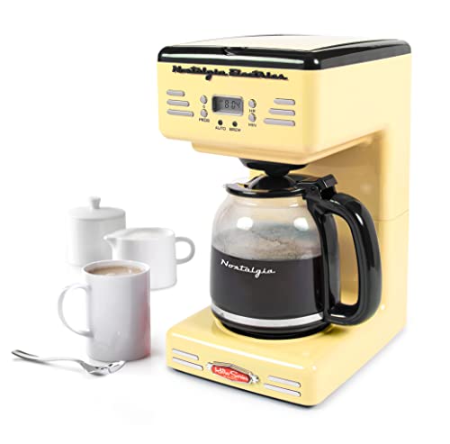  Retro 12-Cup Programmable Coffee Maker, Yellow