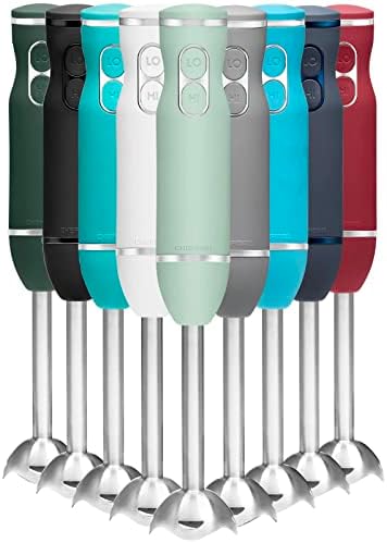  Immersion Stick Hand Blender With Stainless Steel Blades, Powerful Electric Ice Crushing 2-Speed Control Handheld Food Mixer, Purees, Smoothies, Shakes, Sauces & Soups, Sage