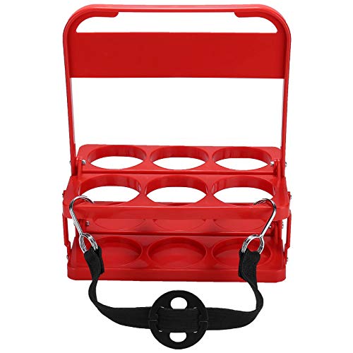  Foldable Plastic Drink Carrier, Beverage Delivery Holder Compatible With Grubhub Doordash Instacart Postmates Eats Car Drivers, Catering, Restaurant (Red)