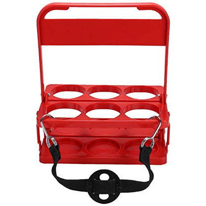  Foldable Plastic Drink Carrier, Beverage Delivery Holder Compatible With Grubhub Doordash Instacart Postmates Eats Car Drivers, Catering, Restaurant (Red)