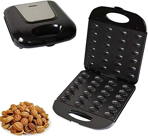  Electric Walnut Cake Maker, Automatic Mini Nut Waffle Bread Machine Sandwich Iron,Toaster Baking Breakfast Pan Oven